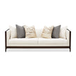 Michael Amini Belmont Place Sofa - Cream/Espresso