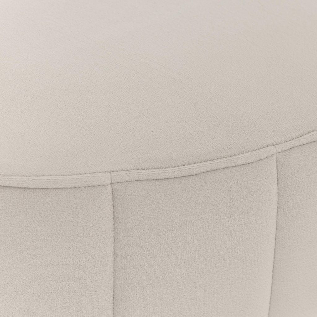 Michael Amini Orchid Velvet Accent Bench - Gray/Chrome
