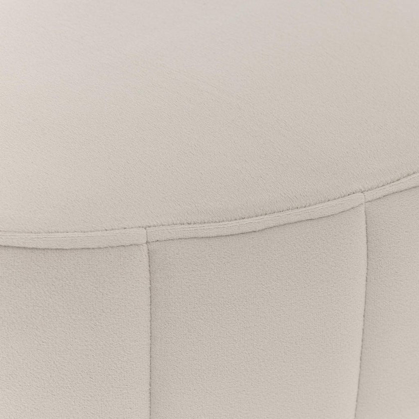 Michael Amini Orchid Velvet Accent Bench - Gray/Chrome