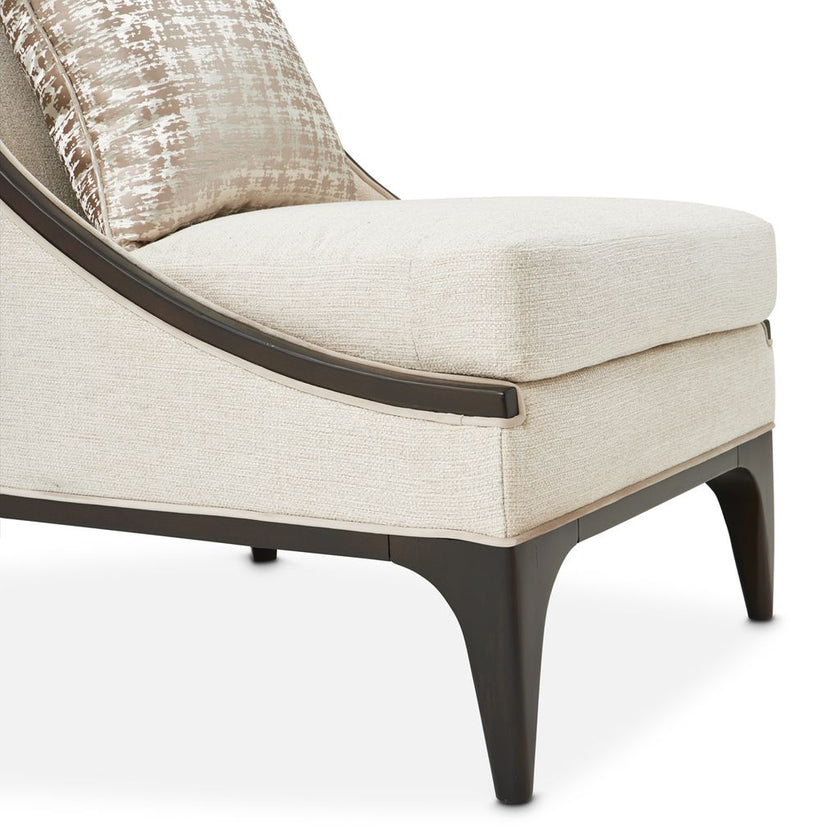 Michael Amini Paris Chic Accent Chair - Cremini/Espresso