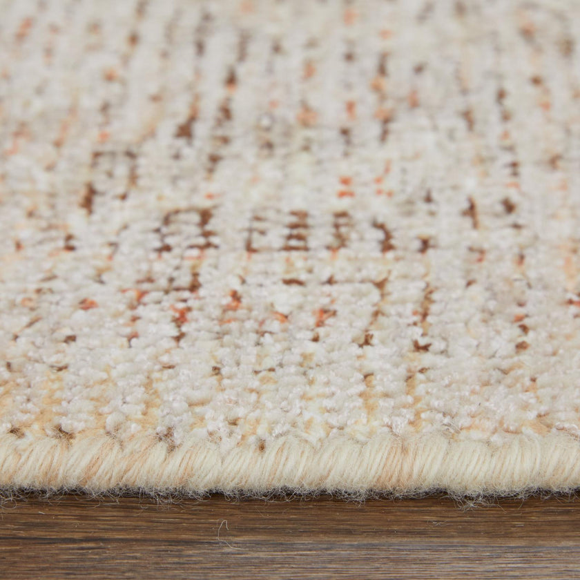 Feizy Caldwell 8977F Transitional Medallion Rug in Orange/Tan/Ivory
