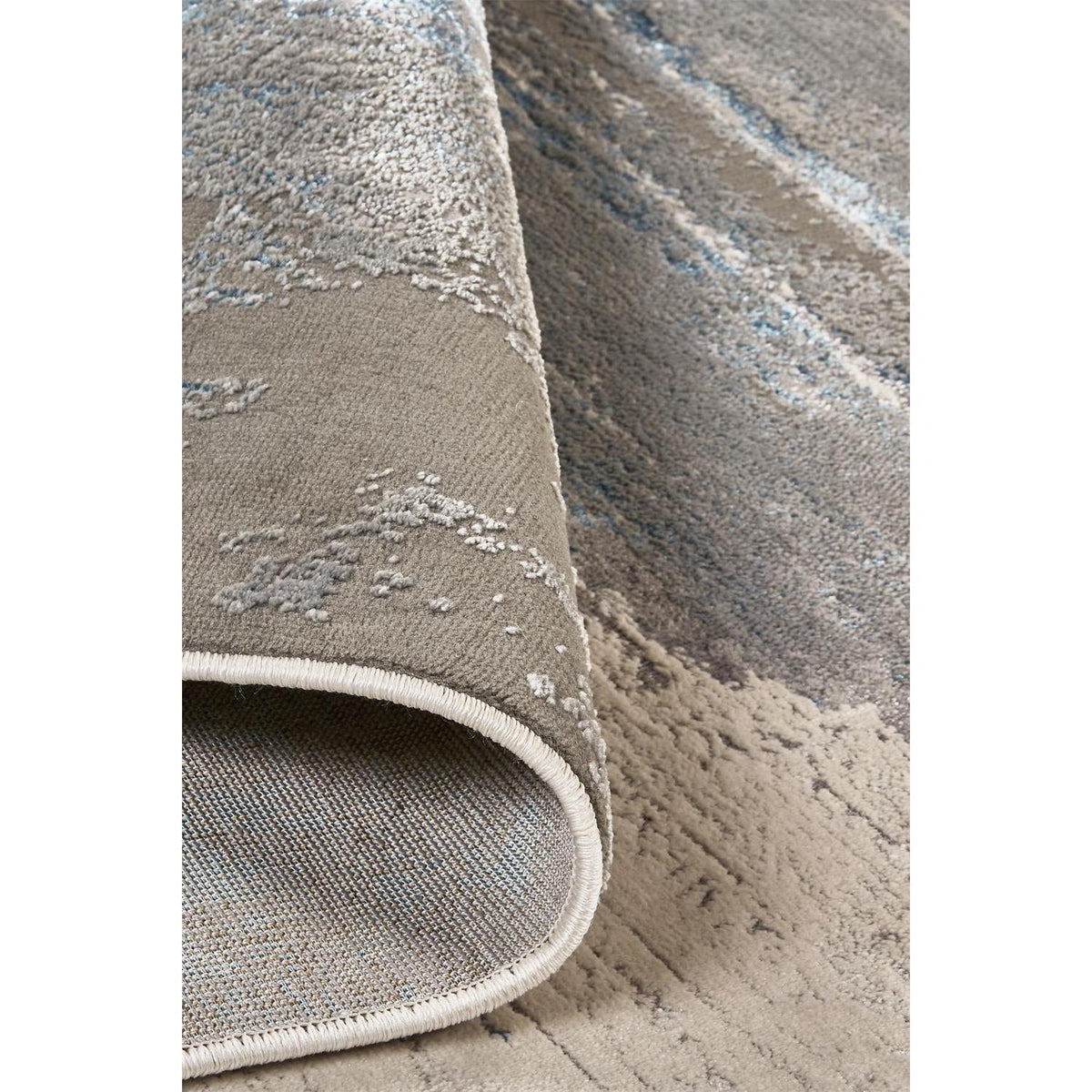 Feizy Azure 3406F Modern Abstract Rug in Gray/Ivory/Blue