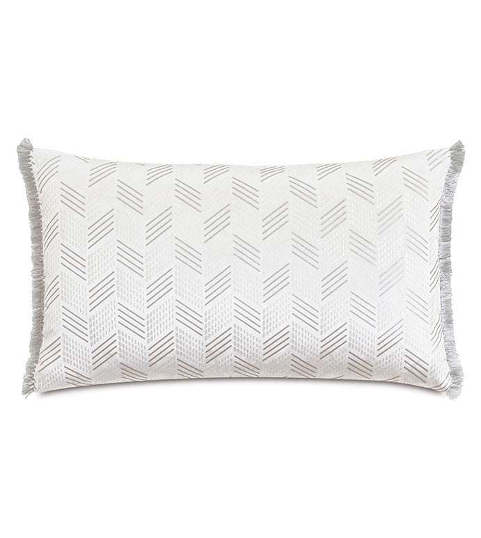 Eastern Accents Tilda Metallic Pearly White Decorative Pillow