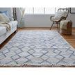 Feizy Beckett 0771F Transitional Trellis & Lattice in Gray/Ivory/Tan