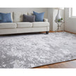 Feizy Micah 3336F Modern Abstract Rug in Silver/Gray/White