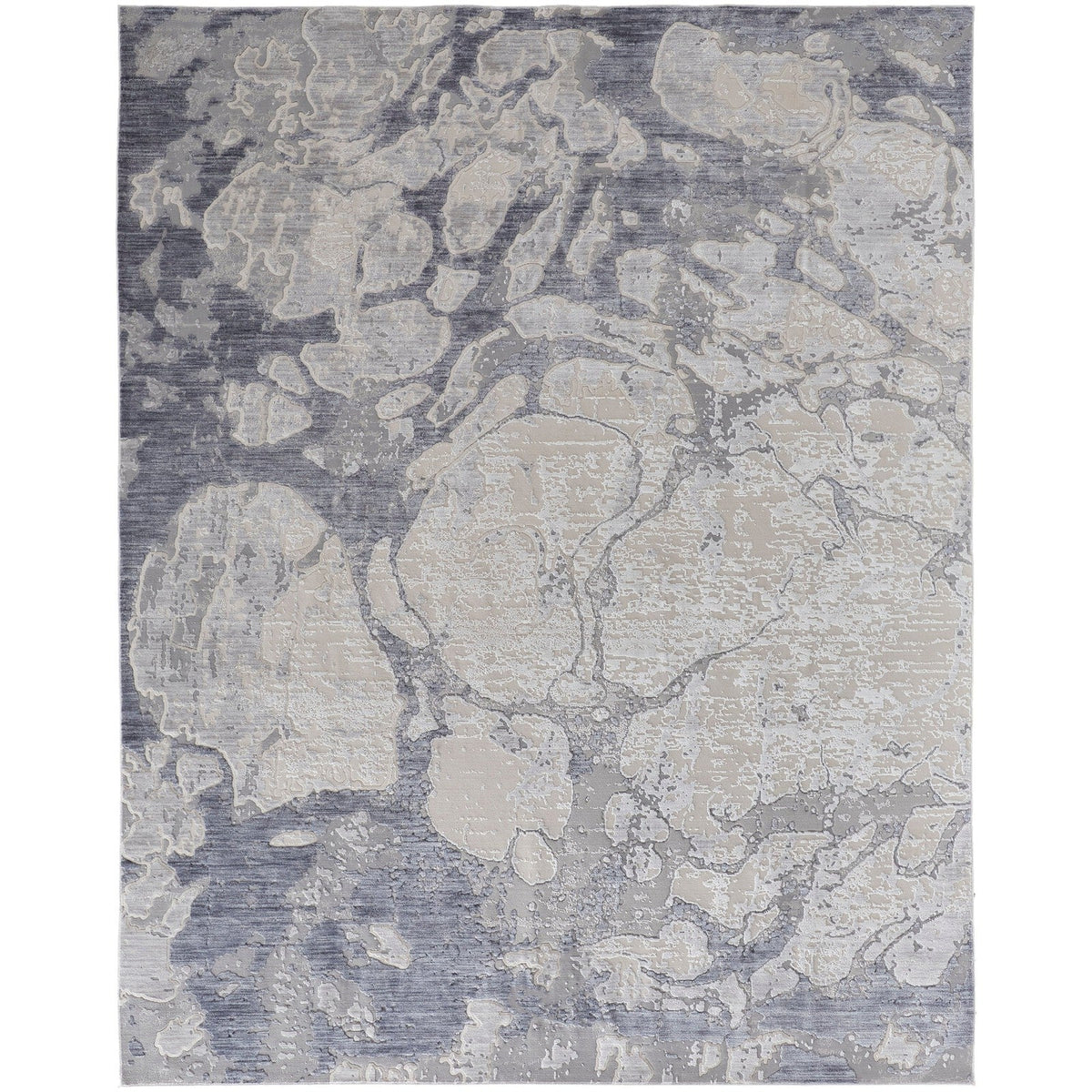 Feizy Laina 39G8F Transitional Abstract in Ivory/Blue