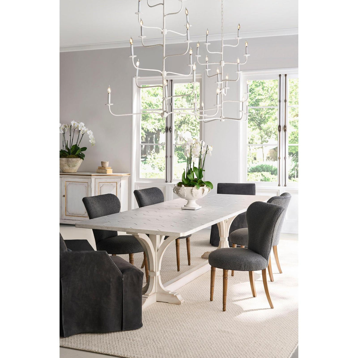 Century Furniture Tara Shaw Lucca Ii 120 Dining Table - Stone Top