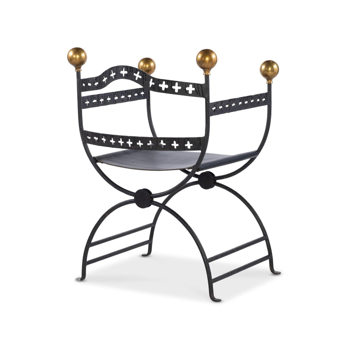 Century Furniture Tara Shaw Dante Iron Savonarola Chair