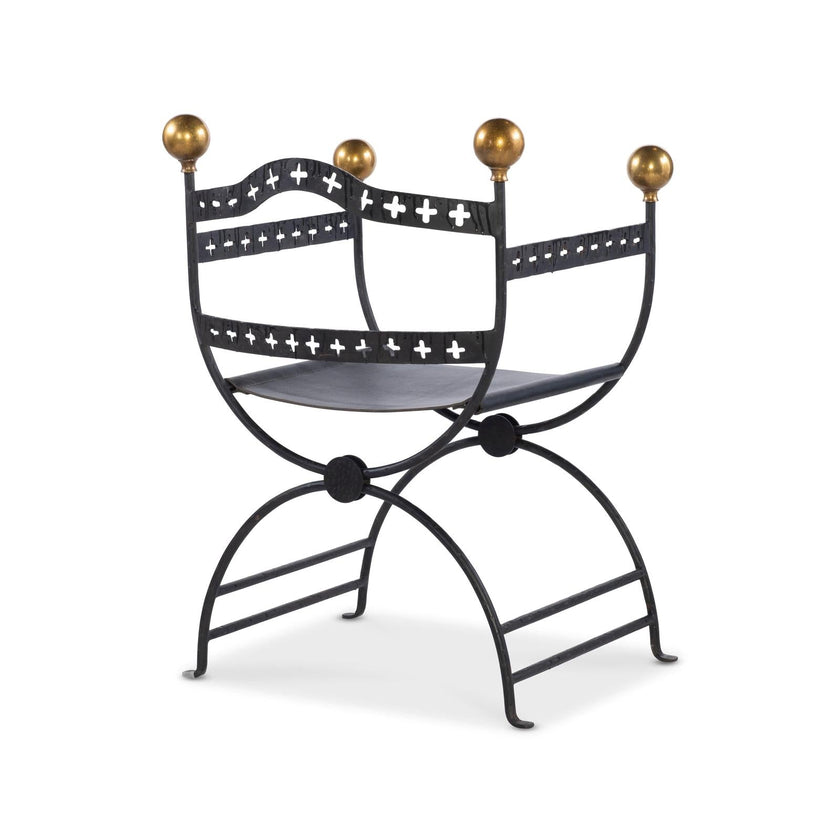 Century Furniture Tara Shaw Dante Iron Savonarola Chair