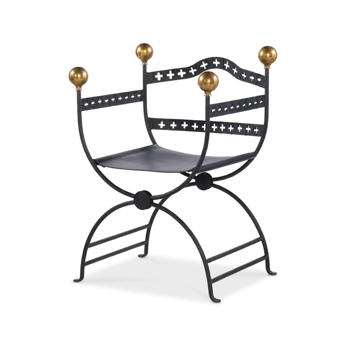 Century Furniture Tara Shaw Dante Iron Savonarola Chair