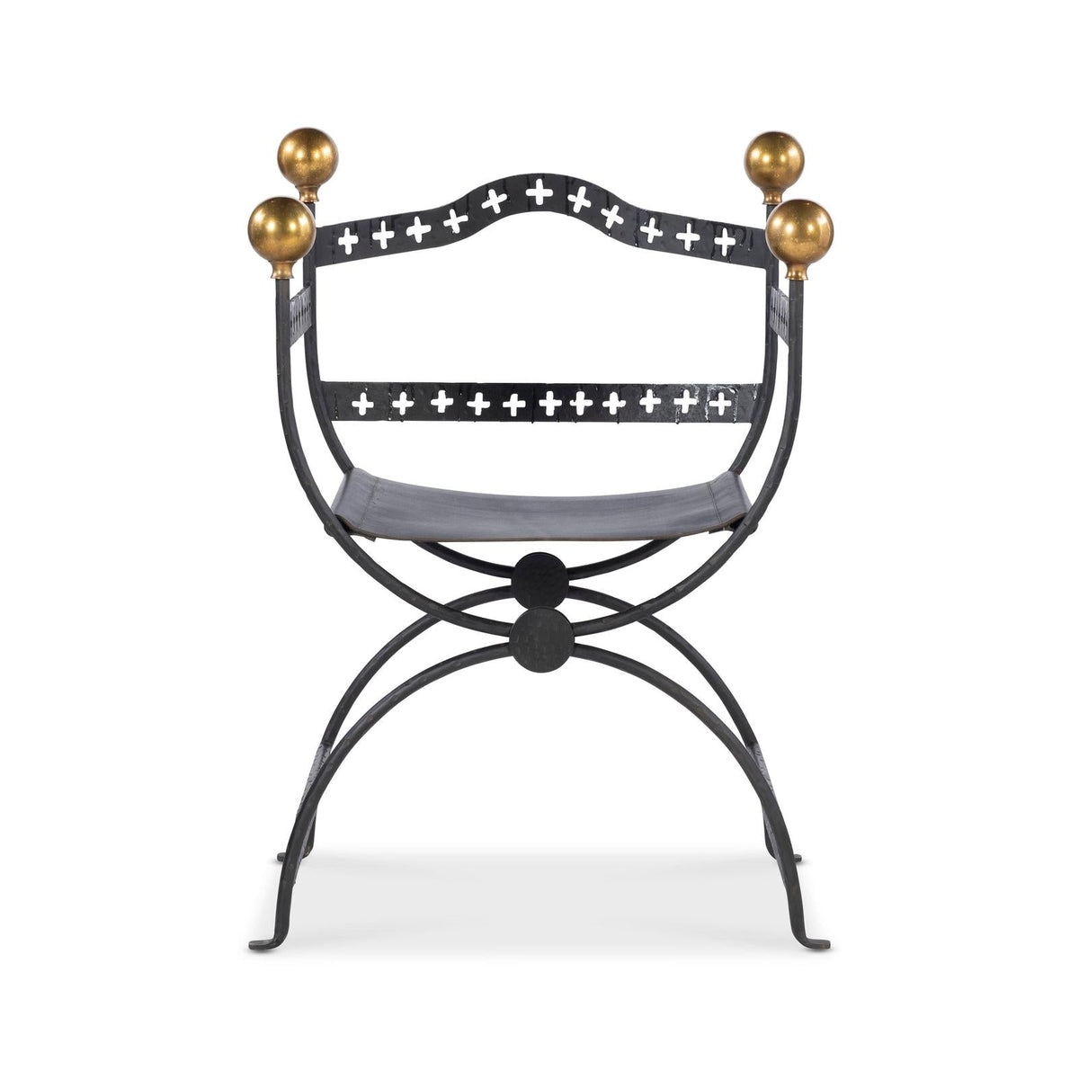 Century Furniture Tara Shaw Dante Iron Savonarola Chair