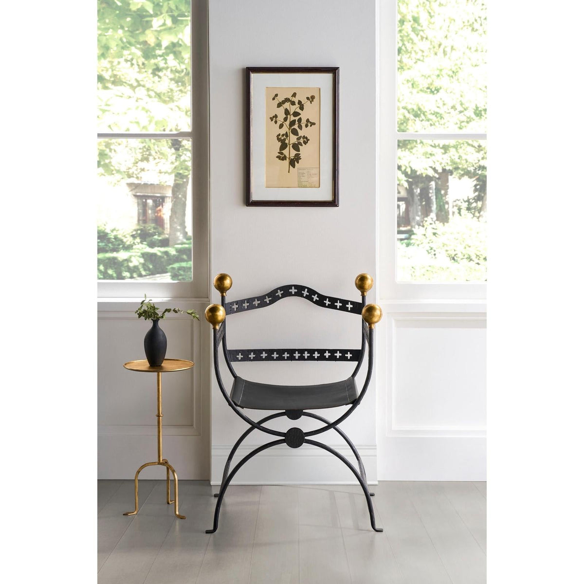 Century Furniture Tara Shaw Dante Iron Savonarola Chair