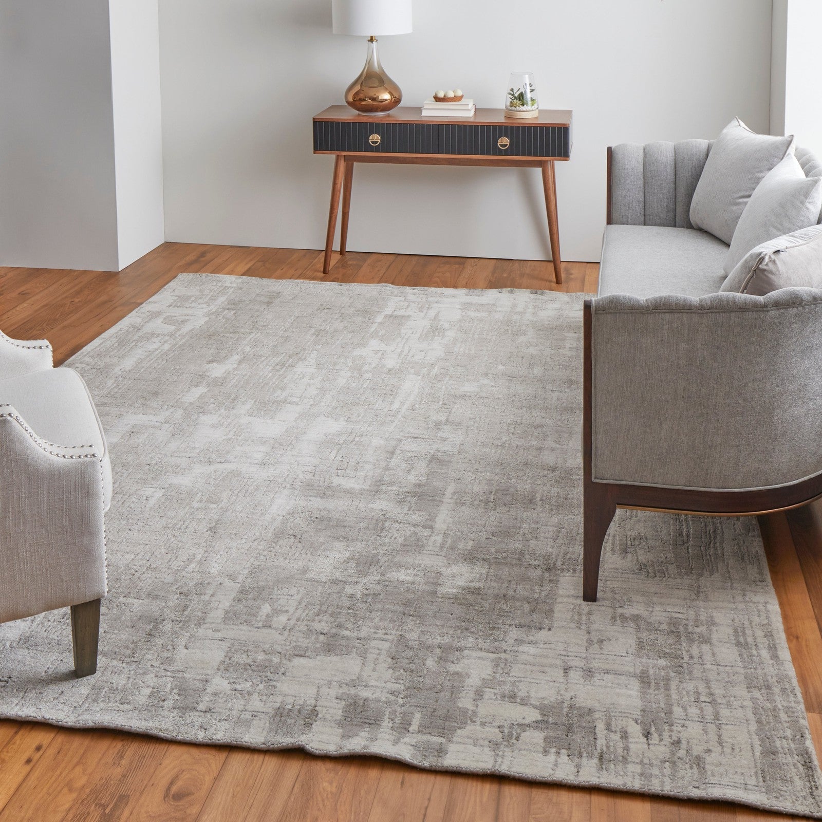 Feizy Eastfield 69AKF Modern Abstract in Gray/Ivory