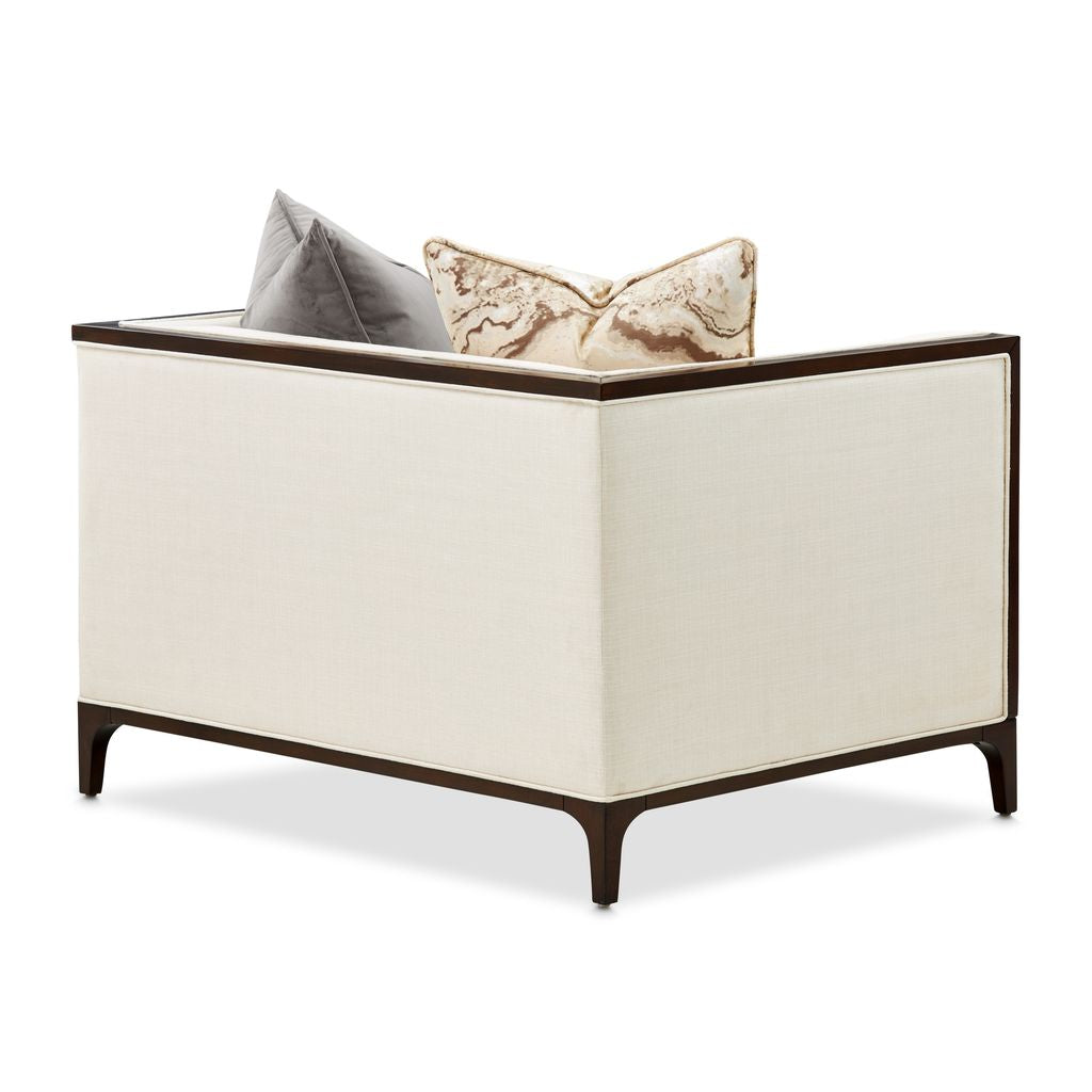Michael Amini Belmont Place Matching Chair - Cream/Espresso