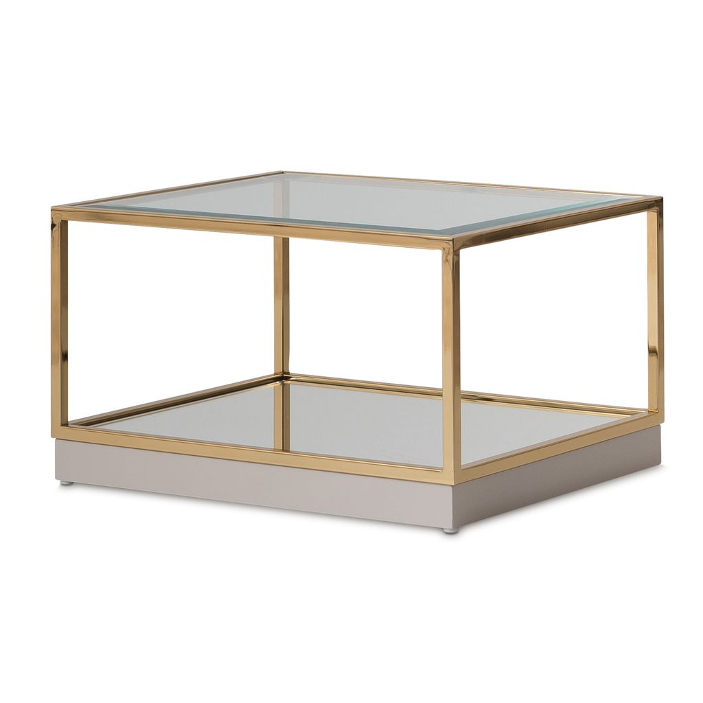 Michael Amini Savannah Breeze Short Cocktail Table, Set of 2 - Bright Gold