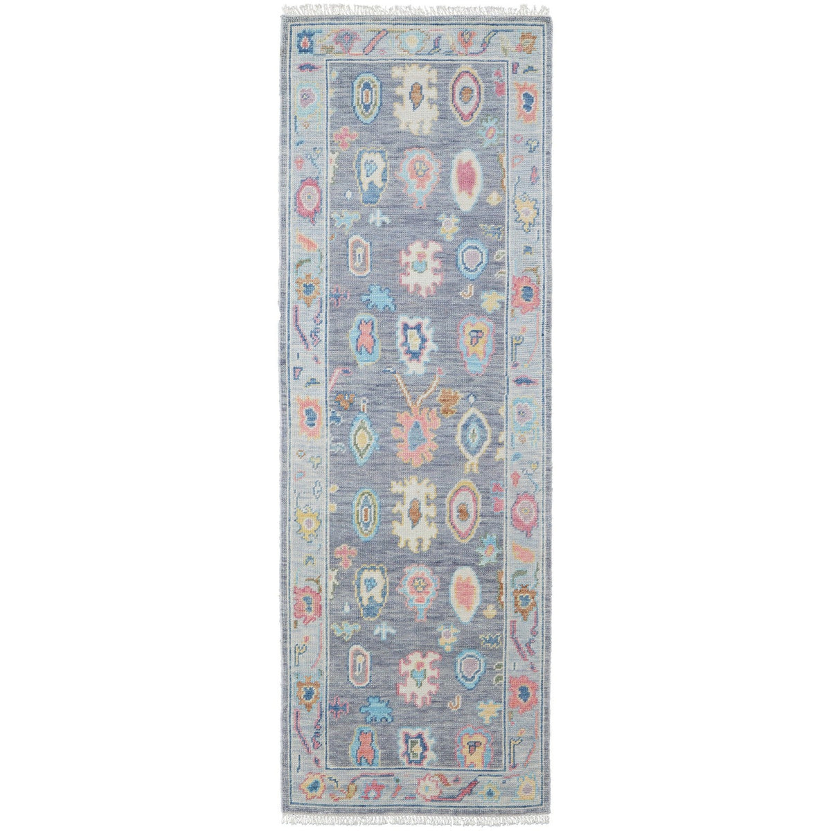 Feizy Karina 6792F Traditional Persian in Blue/Gray/Red