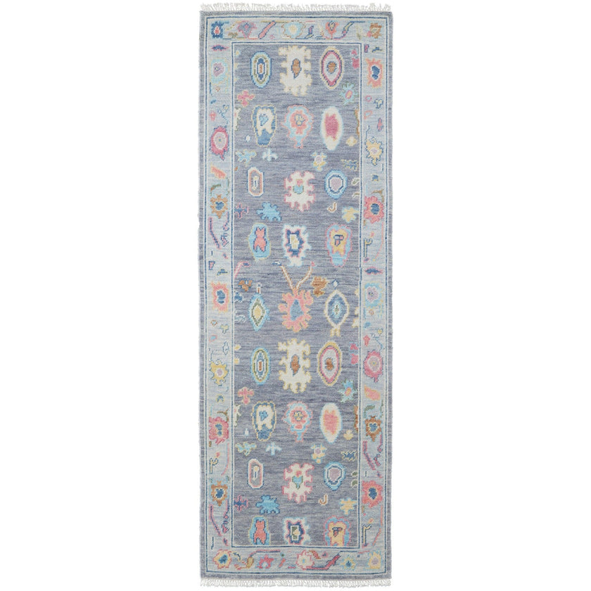 Feizy Karina 6792F Traditional Persian in Blue/Gray/Red