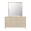 Michael Amini Lotus Bay Small Dresser with Mirror - Sand