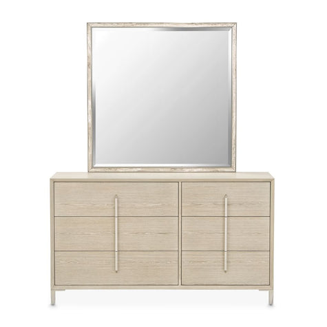 Michael Amini Lotus Bay Small Dresser with Mirror - Sand