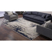 Feizy Mandana 39LZF Modern Abstract Rug in Ivory/Blue