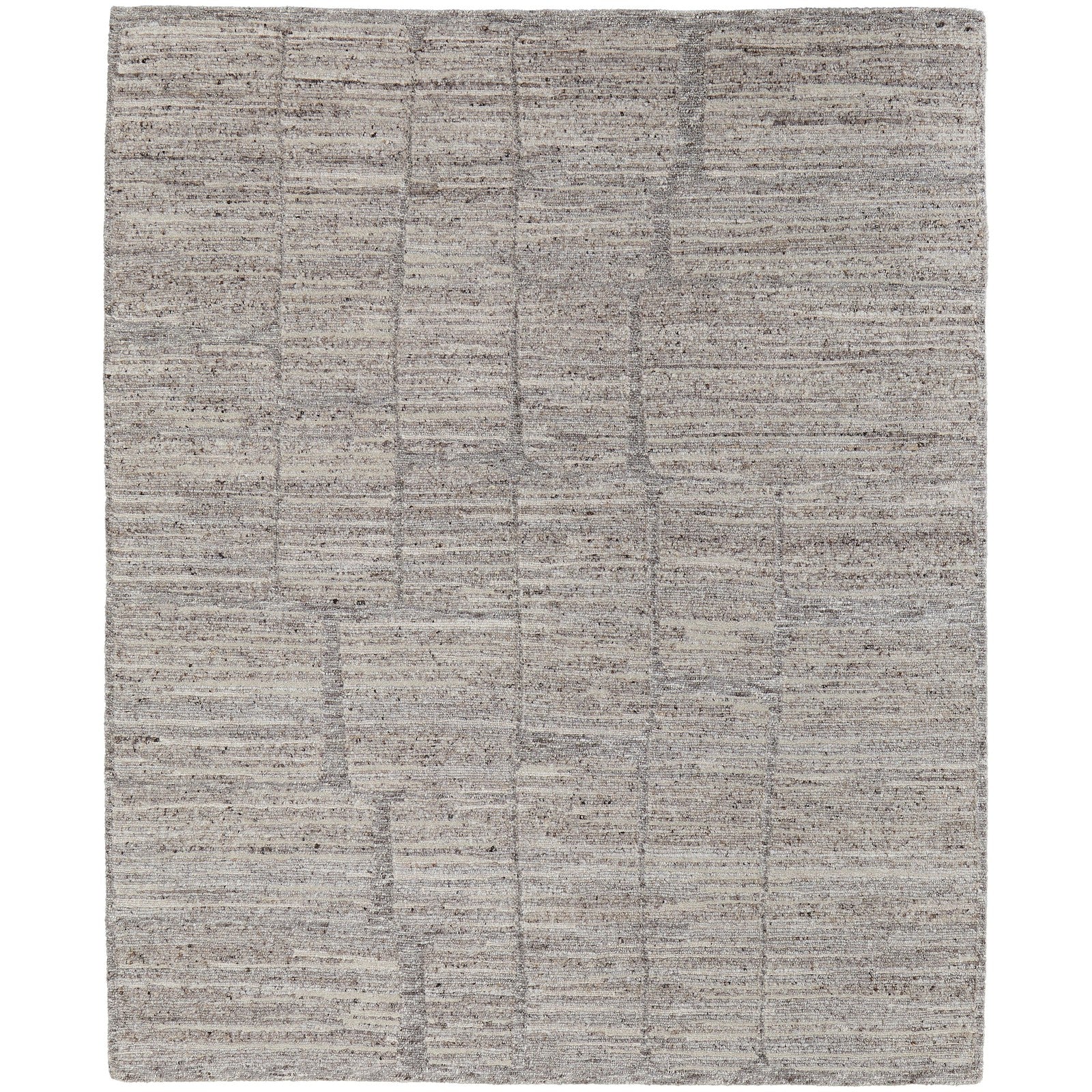 Feizy Navaro 8912F Modern Abstract Rug in Gray/Ivory/Taupe