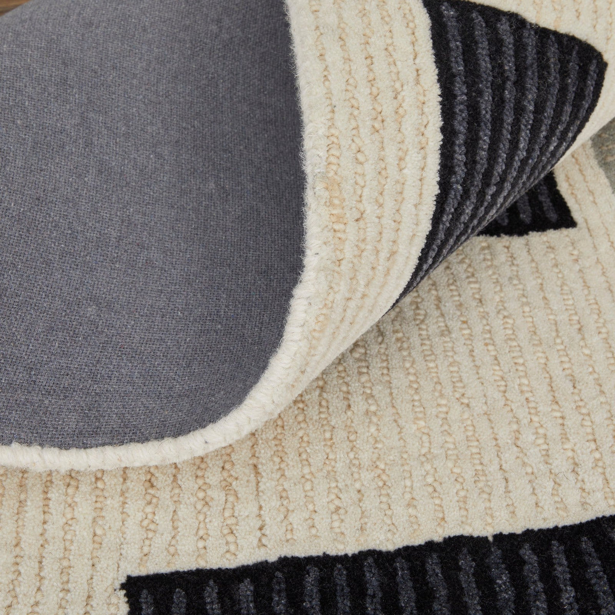 Feizy Maguire 8903F Transitional Abstract Rug in Ivory/Taupe
