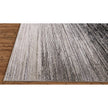 Feizy Micah 3337F Modern Abstract Rug in Black/Gray
