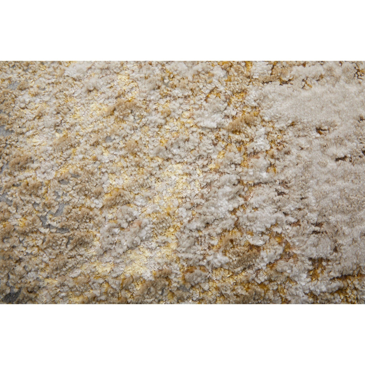 Feizy Aura 39LNF Modern Abstract Rug in Ivory/Brown/Gray