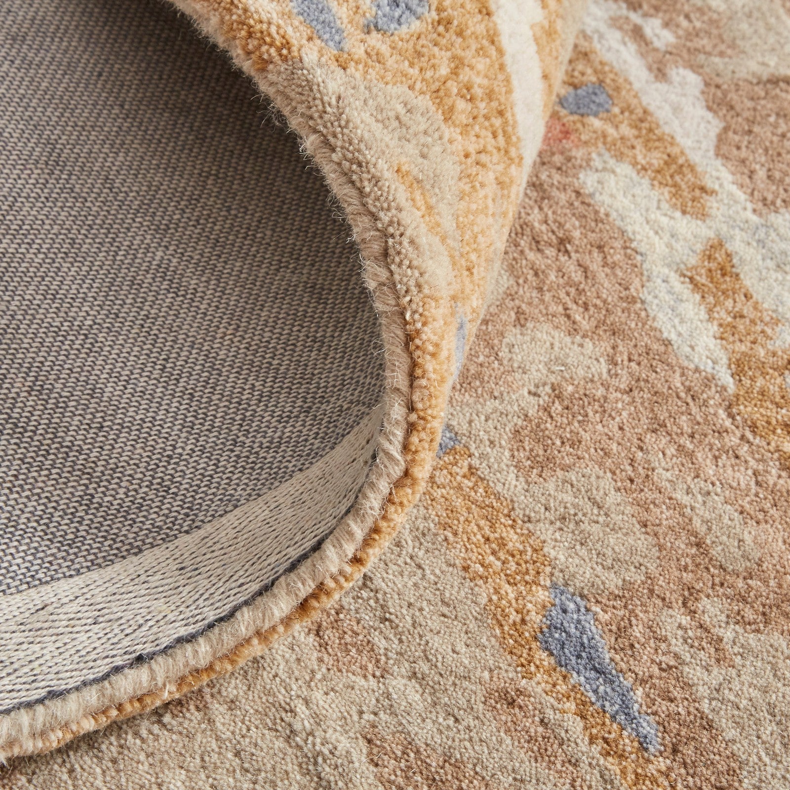 Feizy Everley 8644F Modern Abstract in Tan/Blue