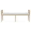 Danica Bamboo Style Upholstered Wood Bench