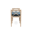 Danica Bamboo Style Upholstered Wood Bench