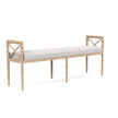 Danica Bamboo Style Upholstered Wood Bench