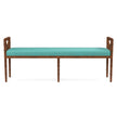 Danica Bamboo Style Upholstered Wood Bench