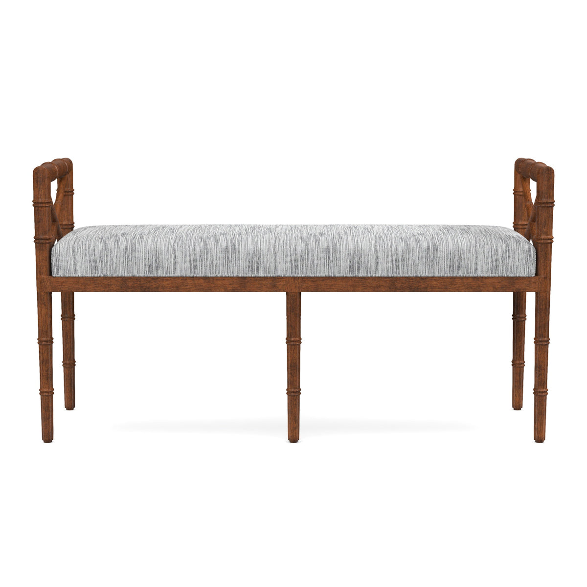Danica Bamboo Style Upholstered Wood Bench