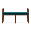 Danica Bamboo Style Upholstered Wood Bench