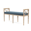 Danica Bamboo Style Upholstered Wood Bench