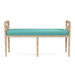 Danica Bamboo Style Upholstered Wood Bench