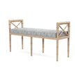 Danica Bamboo Style Upholstered Wood Bench