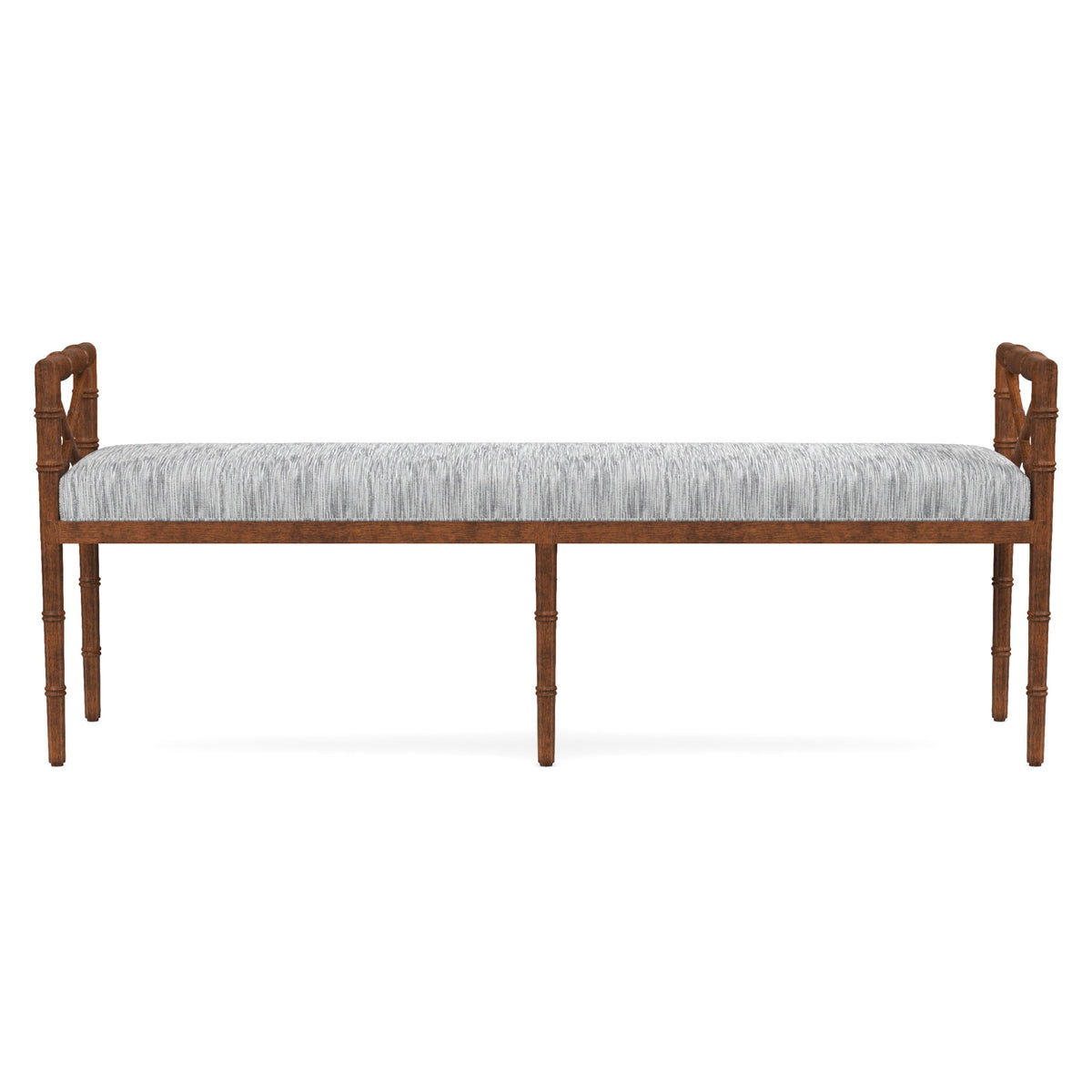 Danica Bamboo Style Upholstered Wood Bench