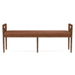 Danica Bamboo Style Upholstered Wood Bench