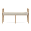 Danica Bamboo Style Upholstered Wood Bench