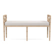 Danica Bamboo Style Upholstered Wood Bench