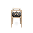 Danica Bamboo Style Upholstered Wood Bench