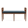 Danica Bamboo Style Upholstered Wood Bench