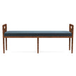 Danica Bamboo Style Upholstered Wood Bench