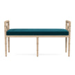 Danica Bamboo Style Upholstered Wood Bench