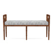 Danica Bamboo Style Upholstered Wood Bench