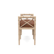 Danica Bamboo Style Upholstered Wood Bench