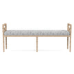 Danica Bamboo Style Upholstered Wood Bench