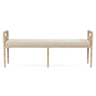 Danica Bamboo Style Upholstered Wood Bench